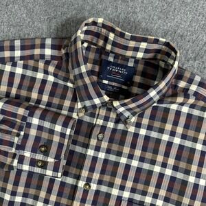 Charles Tyrwhitt Weekend Plaid Button Down Shirt Men's XL Classic Fit Non Iron